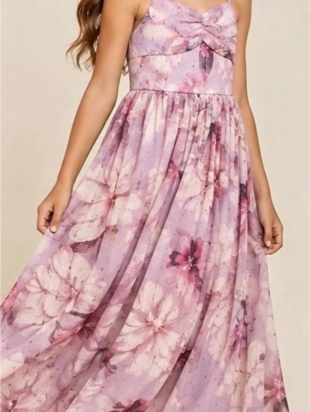 Floral Maxi Dress in Pink & Purple Like New